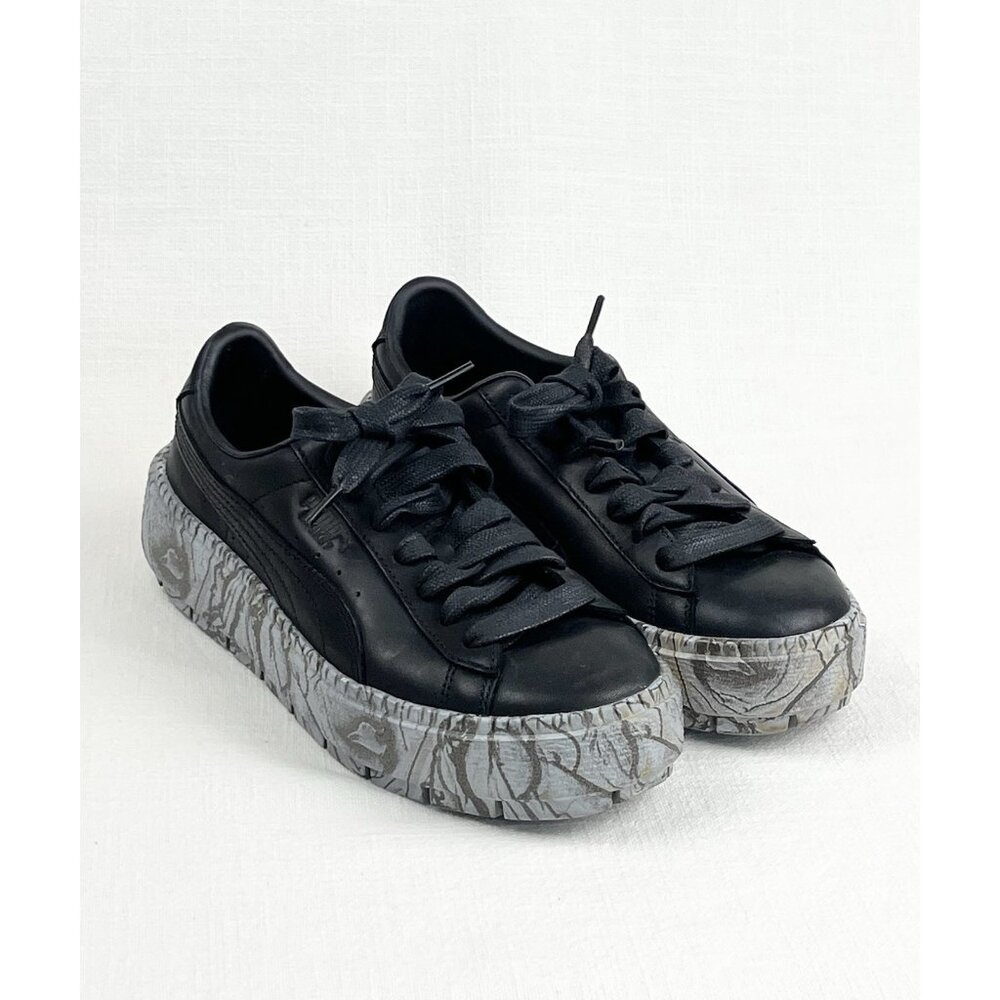 PUMA Women's Platform Sneaker Sz 6.5 Trace Mimicry Black 366978-02‎